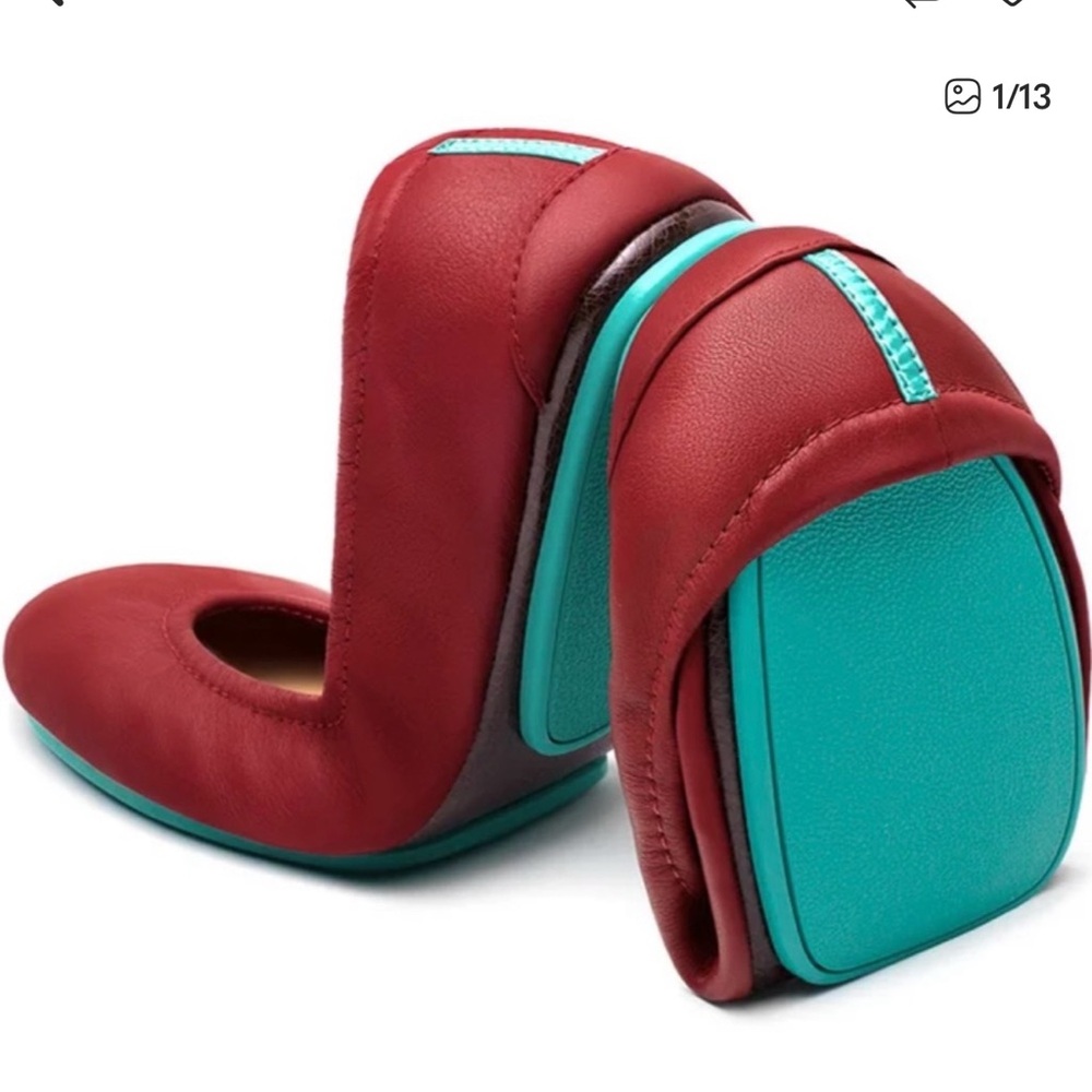 Red Tiek Ballet Flats